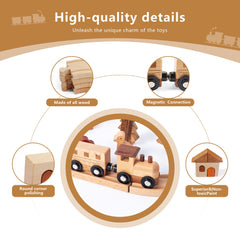 Miosea wooden train set tracks lay out robust, reusable layouts for creative routes.