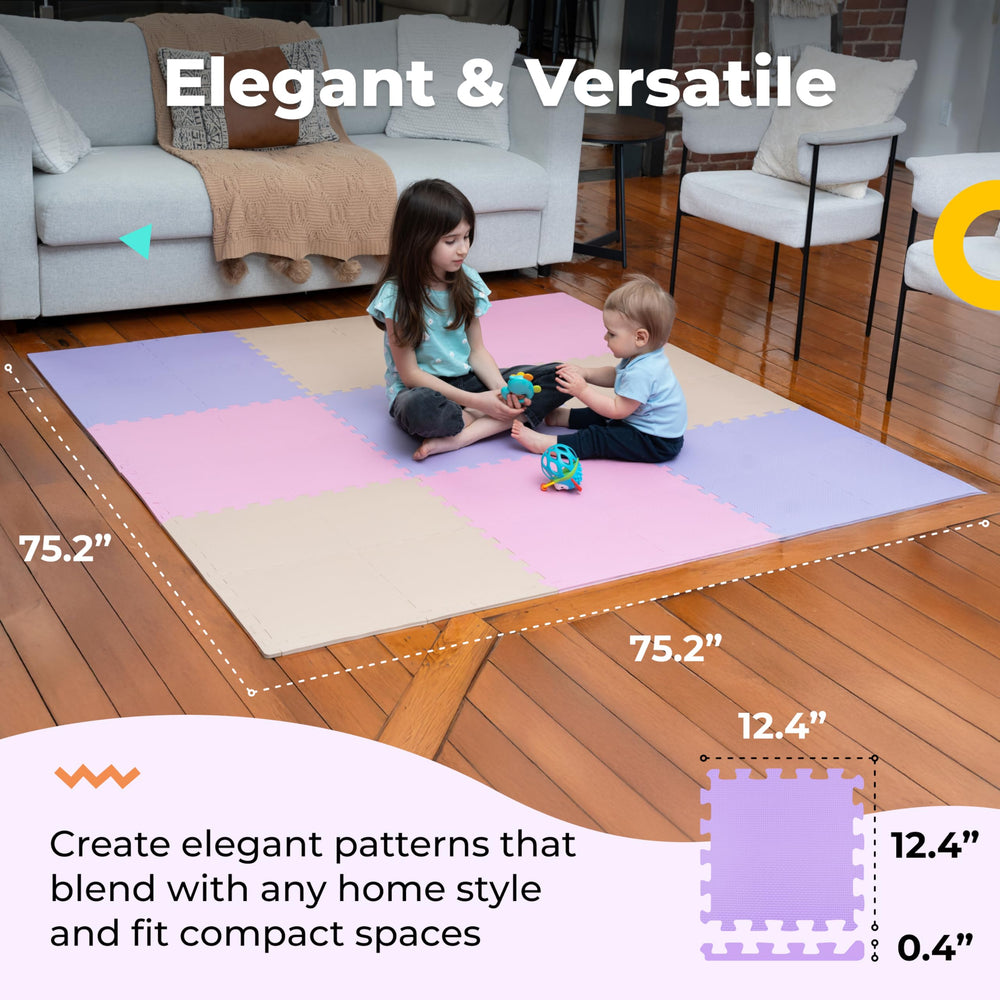 MioTetto interlocking tiles assembly view demonstrates quick setup for a customized play area.