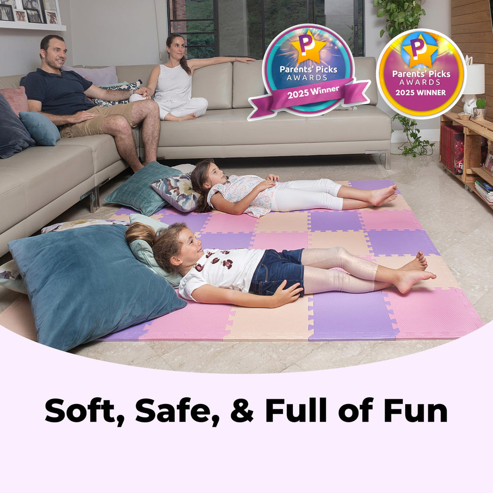 MioTetto colorways shot shows vibrant options for nursery and playrooms.