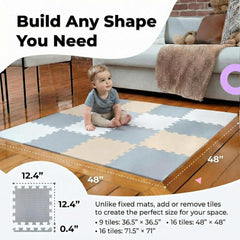 MioTetto tiles enable tummy time and crawling practice on soft floor