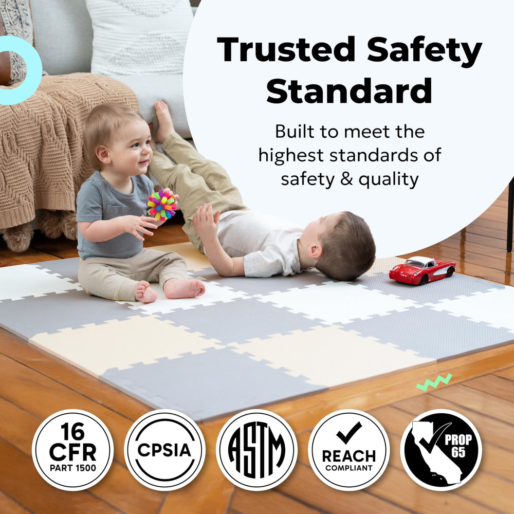 MioTetto tiles click together to form a seamless play area