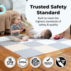 MioTetto tiles click together to form a seamless play area