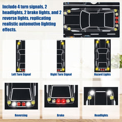 MiOYOOW realistic car lights module demonstrating turn signals and brake effects