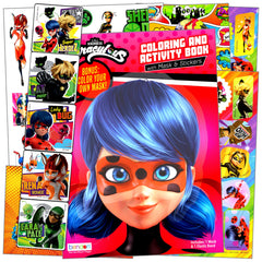 Miraculous coloring book cover featuring Ladybug and Cat Noir for creative play