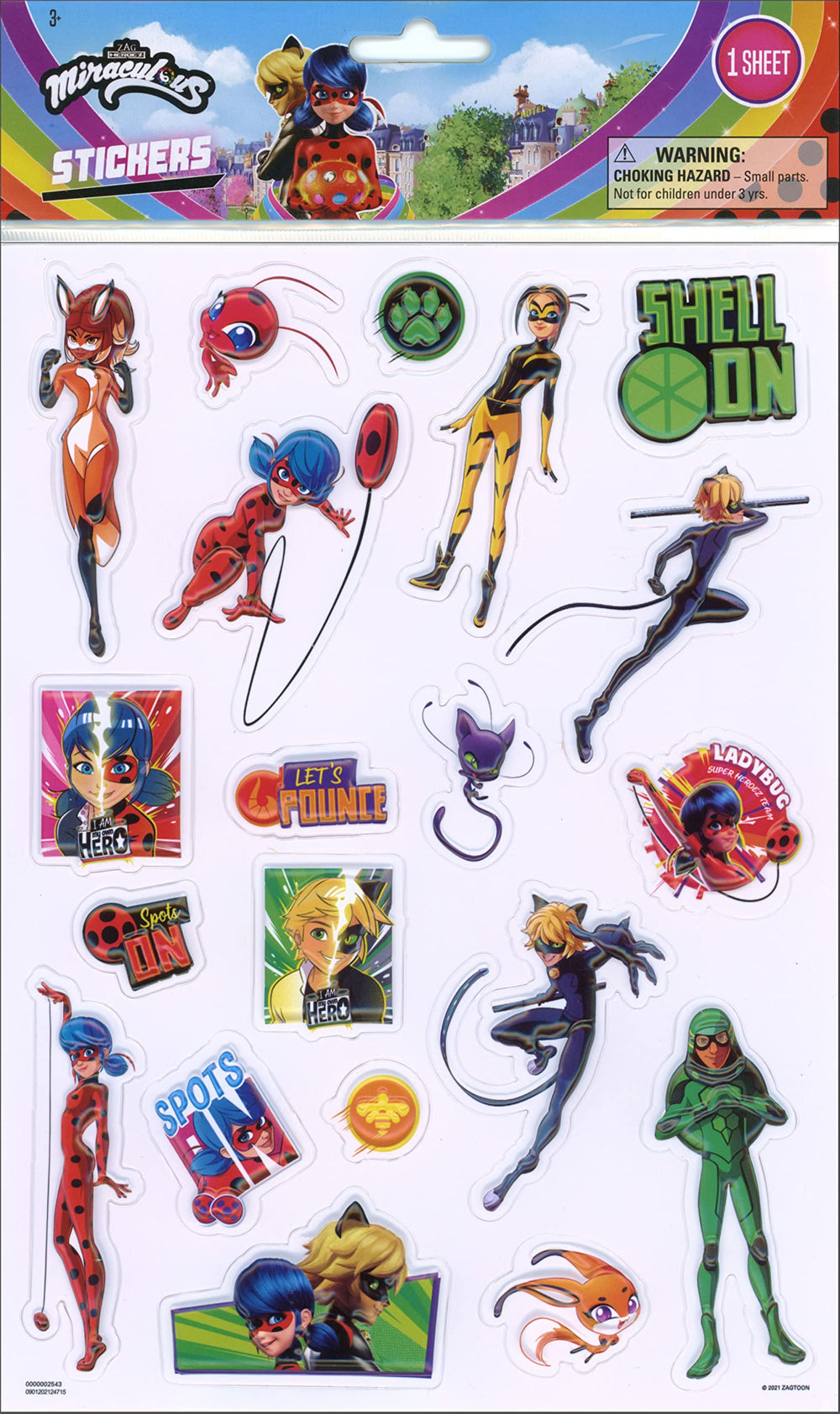 Miraculous Ladybug raised puffy stickers for expressive crafts