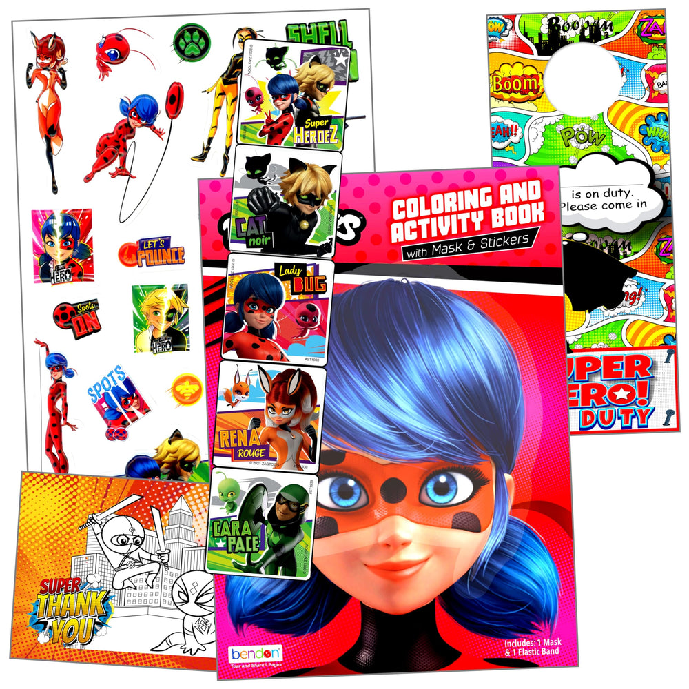 Miraculous Ladybug sticker set with 10 large stickers for decorating