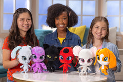 Miraculous Nooroo plush close-up of 3D resin eyes and sparkle for collectors
