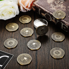 Misdary Memento Mori coin silver-plated zinc alloy for durable daily use