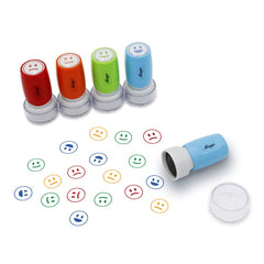 Miseyo stamp set with retractable frame keeps workspace clean during use