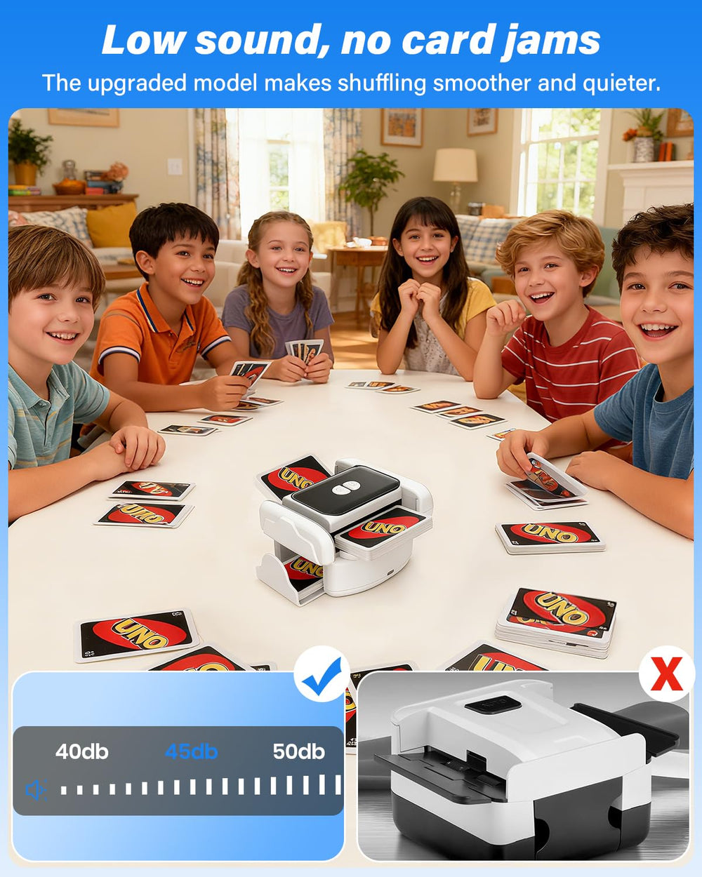 MISFANS Card Shuffler ideal for game night setup and casual play