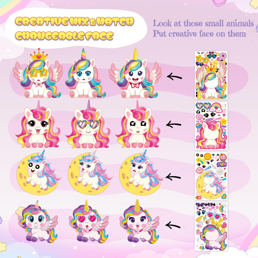 Miss Fantasy Unicorn Stickers bright colors ideal for classroom decorations