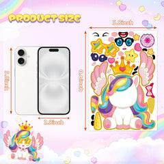 Miss Fantasy Unicorn Stickers featuring full faces and bodies for creative scenes