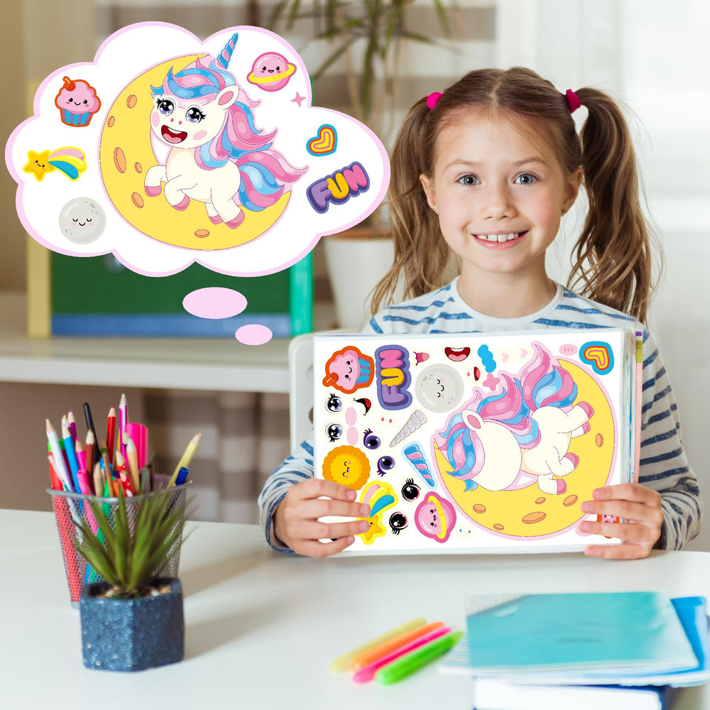 Miss Fantasy Unicorn Stickers on a water bottle for playful personalization