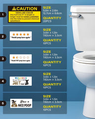 MiStar peel-and-stick design; easy application for instant restroom pranks.
