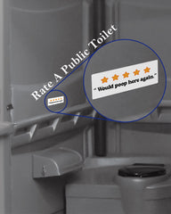 MiStar party bathroom humor stickers; boosts atmosphere without mess.