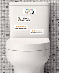 MiStar prank stickers for toilet; fun restroom decor that sparks laughs at parties.