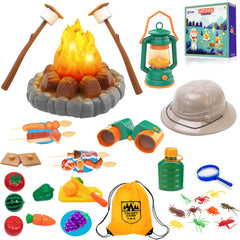 MITCIEN camping toys campfire-lantern creates cozy pretend campfire ambience for kids.