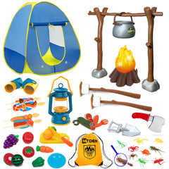 MITCIEN kids camping set campfire with realistic light and sound for imaginative play