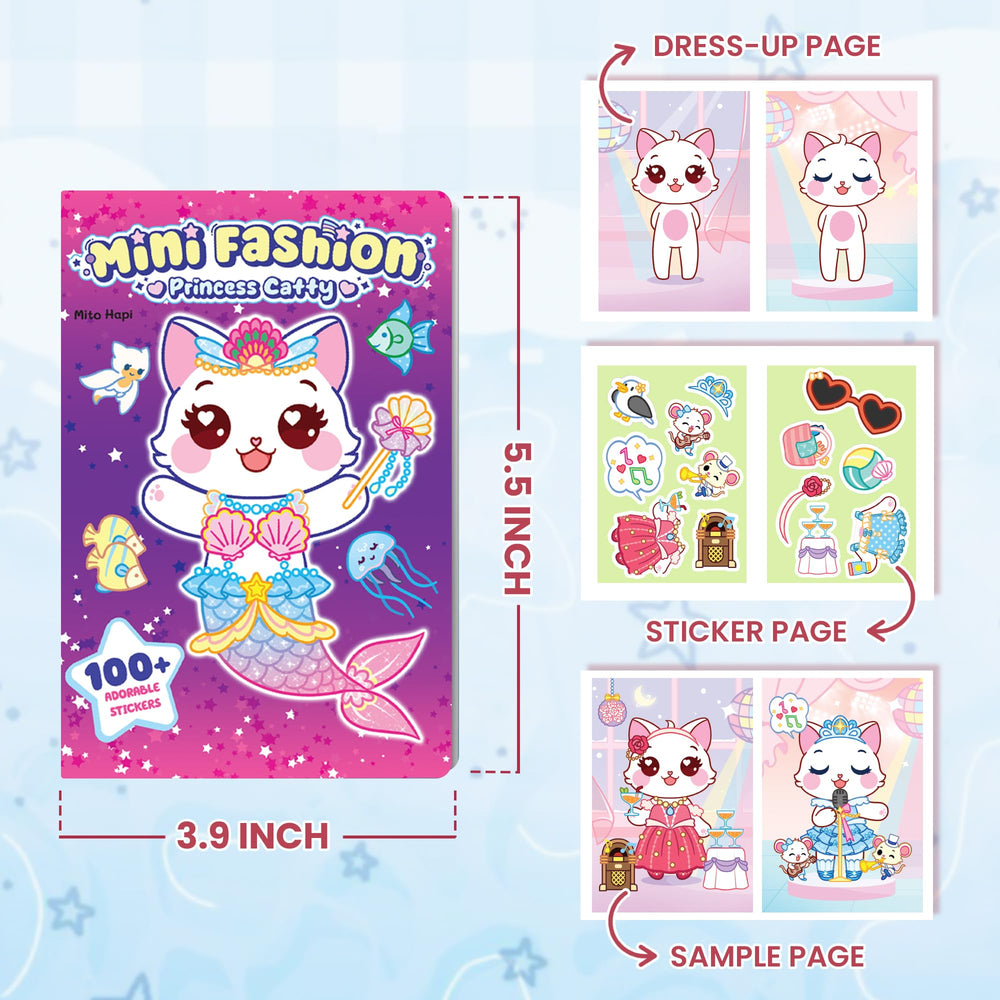 Mito Hapi Princess Catty giftable sticker book ideal for birthdays and holidays.