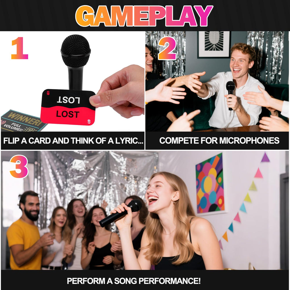 Age 18 plus note on Mity Rain Music Party Games for adult gatherings.