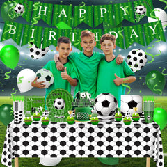 Miucat soccer party set serves 24, simplifying hosting with all-in-one tableware.