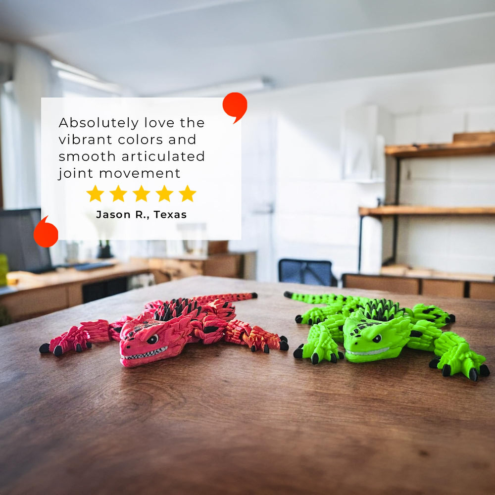 Mivi Collection Armadillo Lizard 3D-printed art piece for playful decor.
