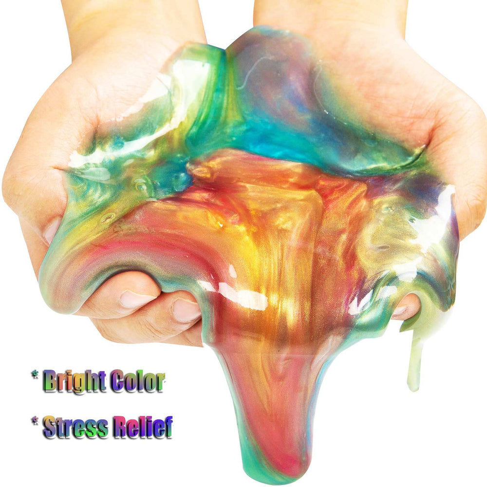 Children enjoy MiVRIU Galaxy Slime during a party activity.