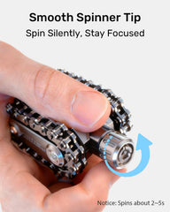 Mixtrys metal fidget top spins smoothly to improve focus and relaxation.