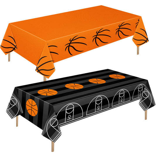 Mixweer basketball field tablecloth 54x108, arena-ready spill protection.
