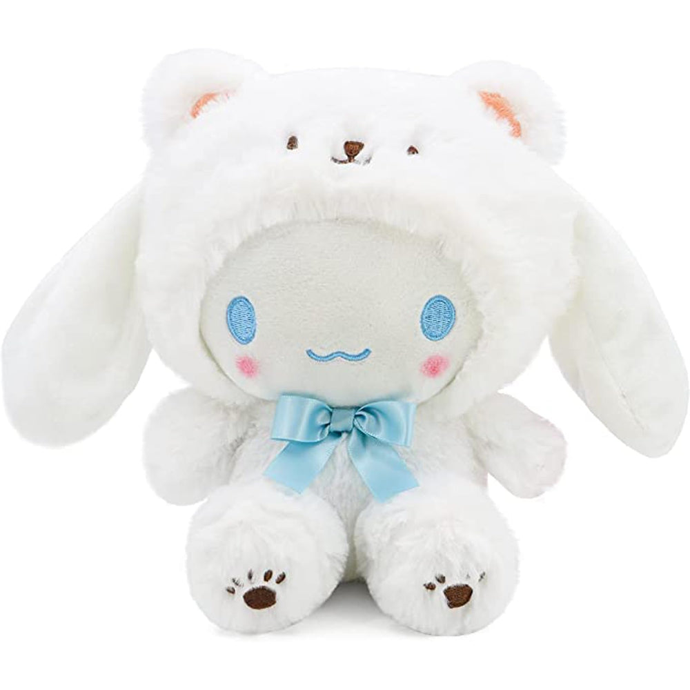 MJJAOQYF cartoon kawaii white bear plush, soft and cuddly toy for playtime
