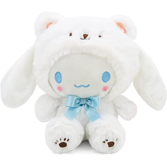 MJJAOQYF cartoon kawaii white bear plush, soft and cuddly toy for playtime