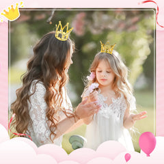 MJOGGOTT princess-style crown topper doubles as a charming photoshoot prop.