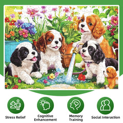 Mjyphdm large-pieces dog puzzle designed for adults and kids, with durable, easy-to-handle pieces.
