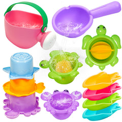 MKICLECER bath toy set floats in tub to inspire imaginative bath play