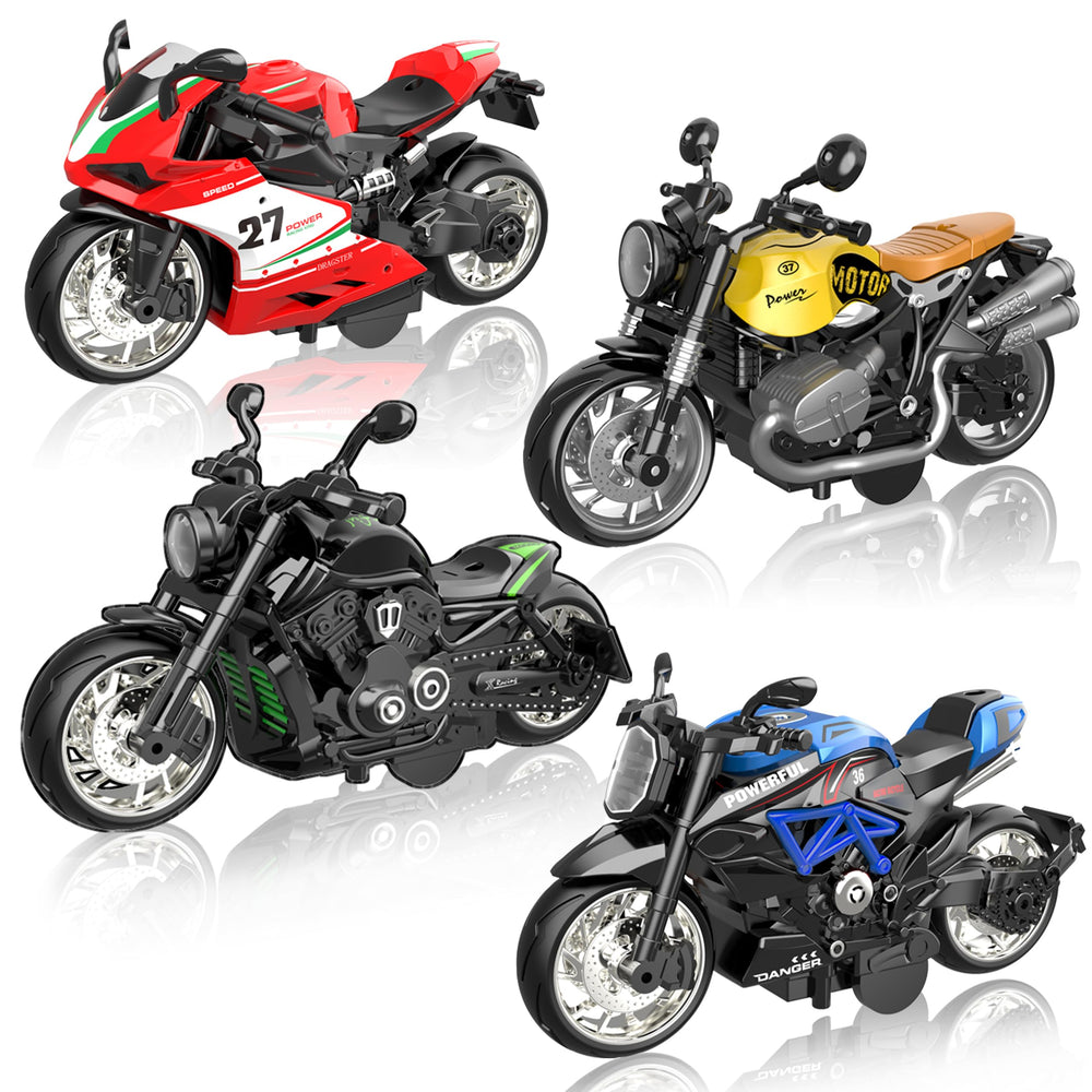 MLcnleS alloy diecast motorcycle front view, ideal for display and collectability