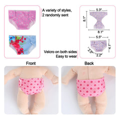 MLcnleS doll outfits with elastic and Velcro for easy dressing.