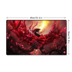 Mlikemat Akiza Izinski playmat rolled in a backpack setup.
