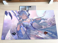 Mlikemat CCG playmat featuring zones for clear card placement and tracking.