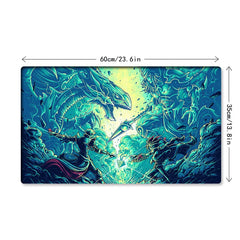 Mlikemat Dark Magician mat laid flat with a wide playing surface