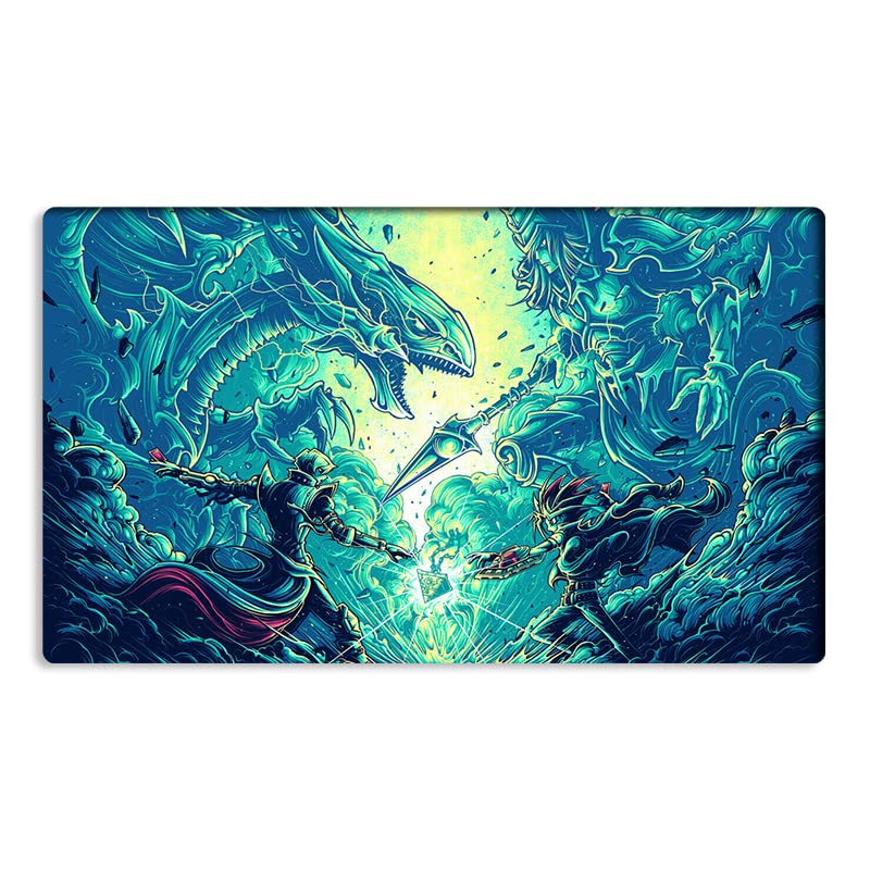 Mlikemat Dark Magician playmat unrolled for smooth card game play