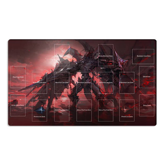 Mlikemat Destiny Hero playmat zones for organized gameplay and quick setup.