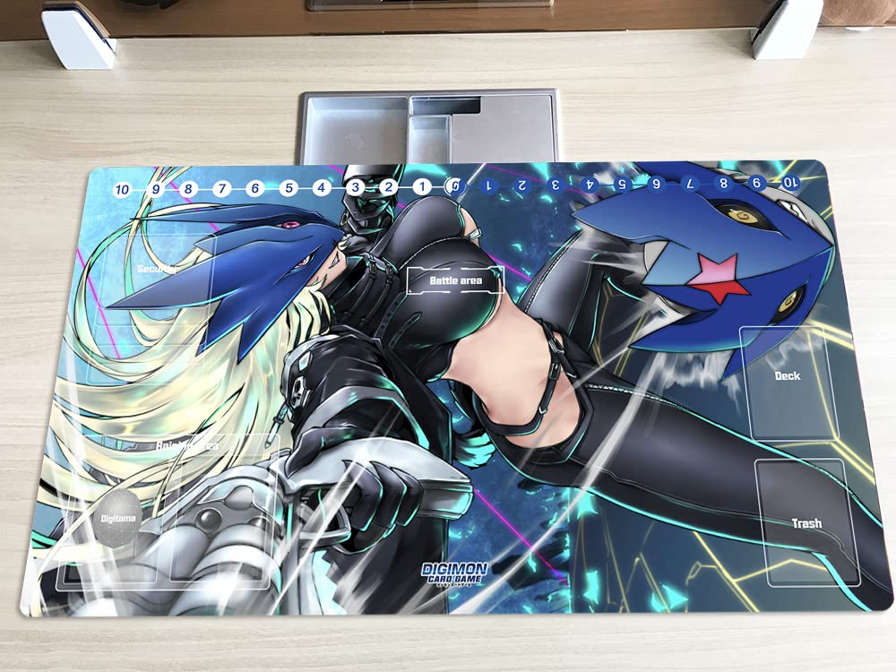 Mlikemat playmat with soft rubber surface protects cards during matches.