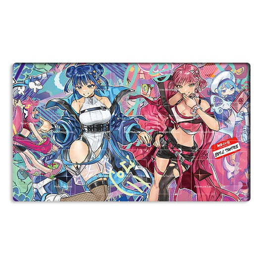 MLIKEMAT Evil Twins Ki-sikil and Lil-la playmat with zone layout for organized card battles.