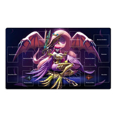 Mlikemat Harpie Lady and Pet Dragon playmat top view with organized zones