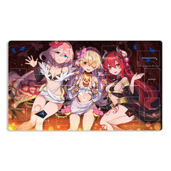 Mlikemat Traptrix playmat front view with clear zones for organized play.