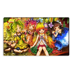 Mlikemat Traptrix Nepenthes playmat with zones for organized card gameplay