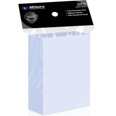 Mlikero 100-count card sleeves in a clear pack protect cards from dust and wear.