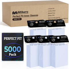 Mlikero 5000-pack inner sleeves offer bulk card protection for double-sleeving.