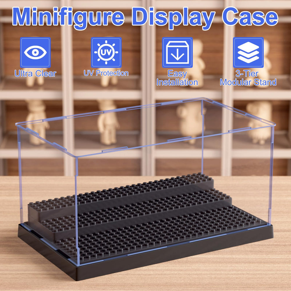 Mlikero clear dustproof acrylic display box shows figures from all angles