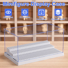 Mlikero minifigures display case, side view, easy access to figures